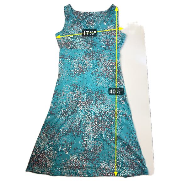 Eddie Bauer Blue Polka Dot Sleeveless Faux Wrap Sun Dress Womens Size Medium M - Picture 12 of 12